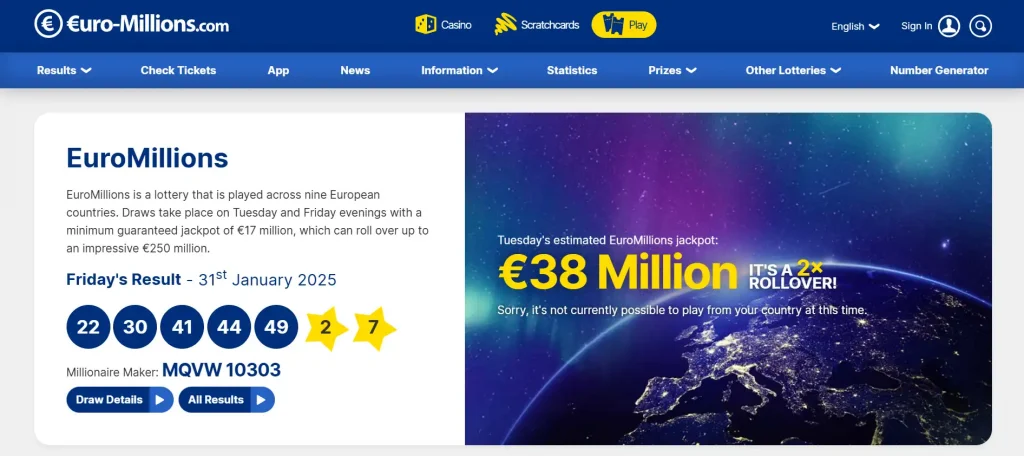 euromillions homepage